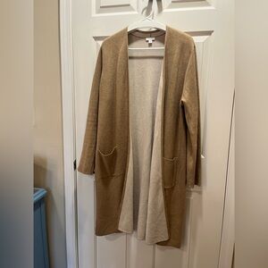 J. Jill duster cardigan - size large - tan and cream